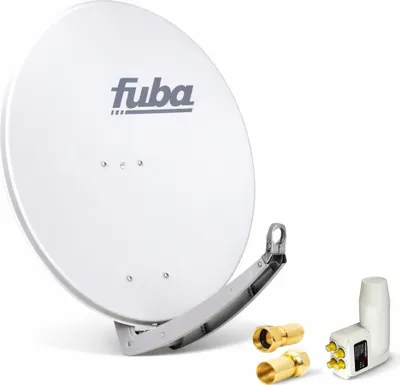 Produktbild von Fuba DAA 850 G 85x85cm Sat Schüssel Alu Grau PremiumX LNB Quad 8x F-Stecker