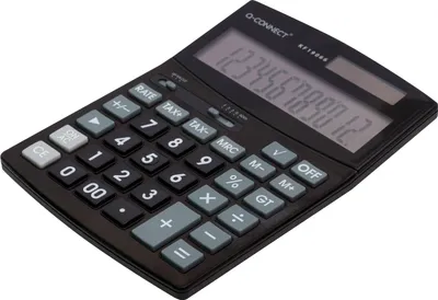 Image de Q-Connect® KF19066 Calculatrice de bureau, 12 chiffres, noire