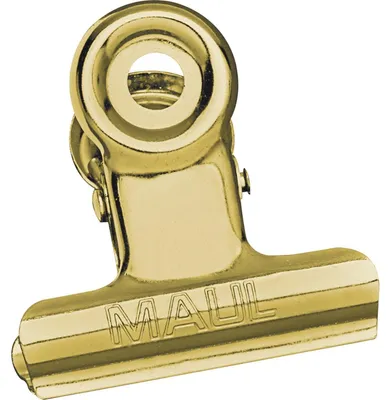 Produktbild von MAUL Papier-Klemmer MAULstandard Metall 10 Stück 30 mm gold