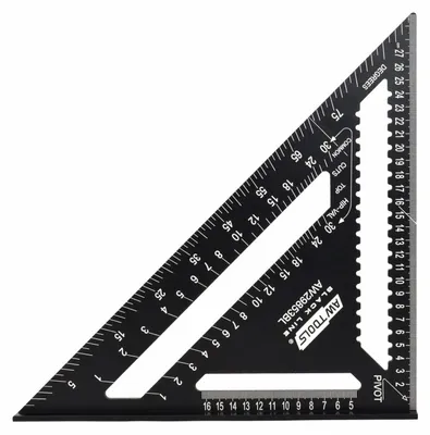 Image de Équerre de menuisier Awtools en aluminium 12" série noire