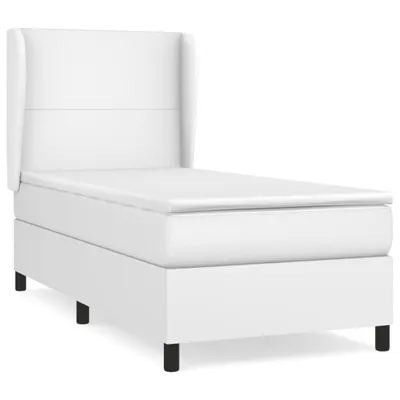 Immagine prodotto di vidaXL Letto a molle con materasso bianco 90x200 cm in Pelle finta