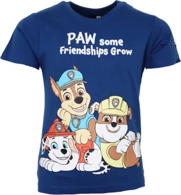 Produktbild von Paw Patrol Chase Rubble Marshall Kinder Jungen T-Shirt – Blau / 98