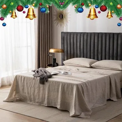 Immagine prodotto di Lenzuola in lino Unyqoos® 230 x 260 cm – 100% lino francese, prelavato, traspirante e termoregolatore, morbido, per letto matrimoniale