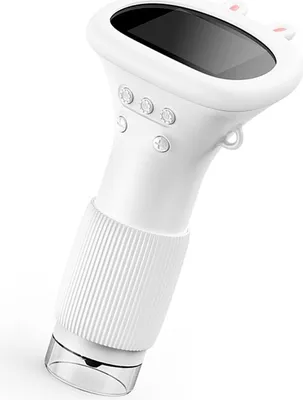 Obrázek produktu pro ruční mikroskop s 2palcovou obrazovkou 2MP 100 až 1000x zoomem v reálném čase HD zobrazování Přenosný mikroskop s 8 LED diodami bílý