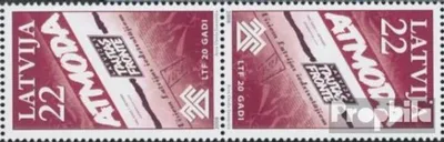 Produktbild von Briefmarken Lettland 2008 Mi 742K (kompl.Ausg.) Kehrdruckpaar postfrisch Volksfront