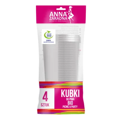 Obrázek produktu pro Hrnky z kukuřičné moučky 500 ml, 4 kusy