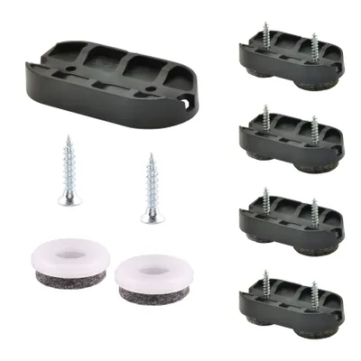 Produktbild von WAGNER QuickClick® Woll-Filzgleiter ULTRASOFT - Freischwinger, 4x Basis, je 8x Schraube & Einsatz 52 x 25 mm, DE Ware - 15831400