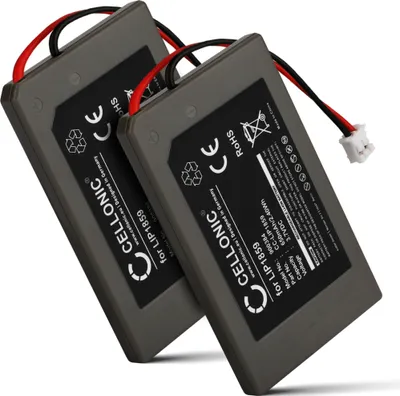 Produktbild von CELLONIC 2x Akku für Spielekonsole Kompatibel mit Sony PS3 SIXAXIS Wireless Controller, CECHZC1E, CECHZC1U, LIP1472 - (650mAh, 3.7V)