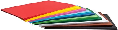 Produktbild von Folia 125 Bogen Tonkarton Bunt, DIN A2, 160g/m², 10 Verschiedene Farben