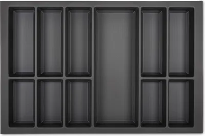 Produktbild von ORGA-BOX VII Design Besteckeinsatz basaltgrau 726 x 474 mm Besteckaufbewahrung Veriset KH Schröder Küchen uvm. mit 80er Korpus