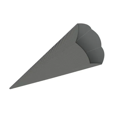 Produktbild von 3D Color Schultüten Bastelwellpappe 68CM DUNKELGRAU - Schultüten Rohling zum Basteln