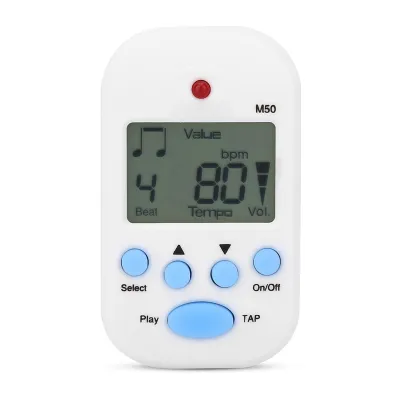 Imagen del producto de Metrónomo mini, metrónomo de tempo, metrónomo digital, metrónomo con pulsador de ritmo, metrónomo M50