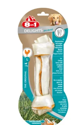 Zdjęcie produktu dla 8in1 Delights Pro Dental, Lekarstwo, Pies, Kurczak, 85 g