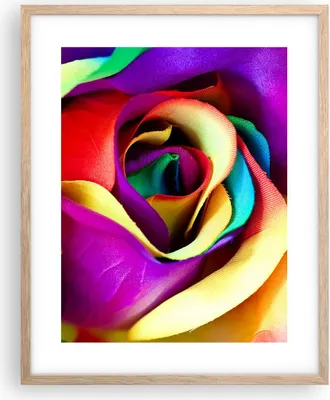 Produktbild von Gerahmtes Poster - Rahmen in heller Eiche - Blume Farbe Rose - 40x50 cm - Wand Bild - Wanddeko - Wandbilder - Kunstposter - Wandposter - Bilderrahmen - Bilder - Kunstdruck - Wandbild - P2NPA40x50-3623