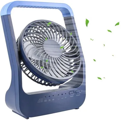 Image de Ventilateur de table USB portable Azomor avec une grande autonomie et trois vitesses