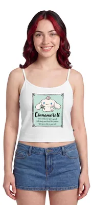 Produktbild von Spreadshirt Cinnamoroll Just Be Yourself Bio Spaghetti Top Damen, XXL, Weiß