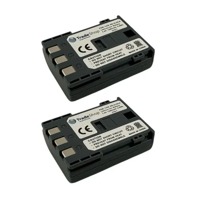 Produktbild von 2x Trade-Shop Li-Ion Akku, 7,4V / 1200mAh ersetzt NB-2LH, NB-2L, BP-2L5, BP-2L12, BP-2L14, NB-2L18 für Canon Powershot G7 G9 S30 S40 S45 S50 S60