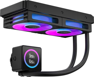 Produktbild von HP Modularer OMEN 240 mm LCD-Flüssigkeitskühler – Schwarz, Schwarz