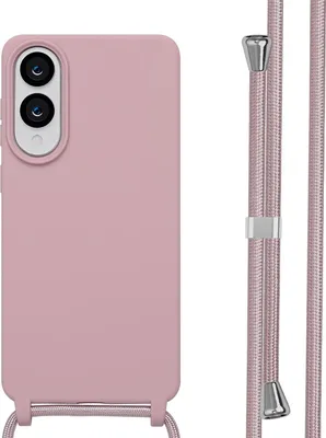 Produktbild von imoshion SilikonHülle mit Band Samsung Galaxy S25 Edge - Sand Pink