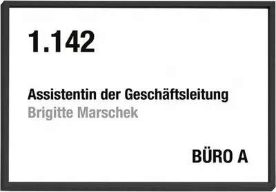 Produktbild von MADRID Black Line Türschild DIN A6 quer | 105,5x150,5 mm | Alu Rahmen schwar...