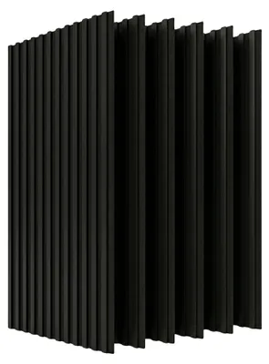 Produktbild von STEGU Linea Acoustic PROline 6er Set Akustikpaneele 120x60,5 cm Holzlamellen MDF Schwarz