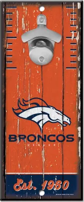 Produktbild von NFL Denver Broncos Bottle Opener Wood Sign Holzschild Wandschmuck