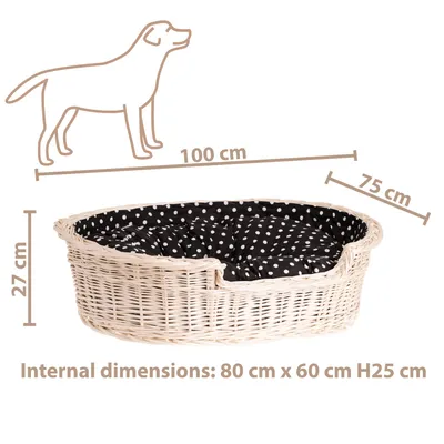Immagine prodotto di Cestino per cani in vimini ovale 100X75 H27 CM