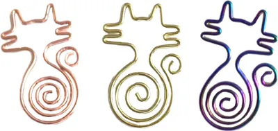 Image de Trombones chaton, 30 pièces de trombones métal Paper Clips Distributeur de trombones multicolores Petit kit de matériel de bureau pour livre lettre notes reliure papier dossiers photo mémo affiche