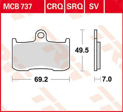 Immagine prodotto di TRW Pastiglia freno Trw Sinter Mcb 737 Sv