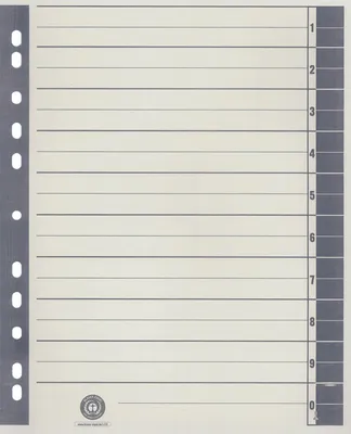 Produktbild von Wekre Trennblätter weiss/grau