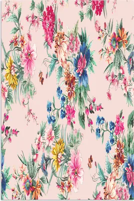 Produktbild von MuchoWow® Poster Blumen - Rosa - Farben 120x180 cm - Kunstposter