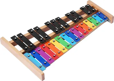 Produktbild von Glockenspiel Xylophon, 27 Töne, professionelles Xylophon-Perkussionsinstrument, mit bunten Metallklangstäben, inklusive 4 Schlägeln, Tragetasche, Musikinstrumenten-Set für Anfänger für Erwachsene und Kinder