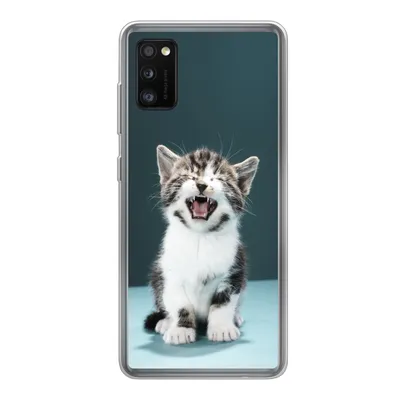 Produktbild von MuchoWow® Handyhülle Schutzhülle Hülle für Samsung Galaxy A41 Katze - Kätzchen - Miau Silikon Softcase Handy Hülle - Mobiltelefon