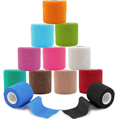 Obrázek produktu pro Samolepicí obvaz, 5 cm x 4,5 m, netkaná textilie, 12 rolí, barevná směs