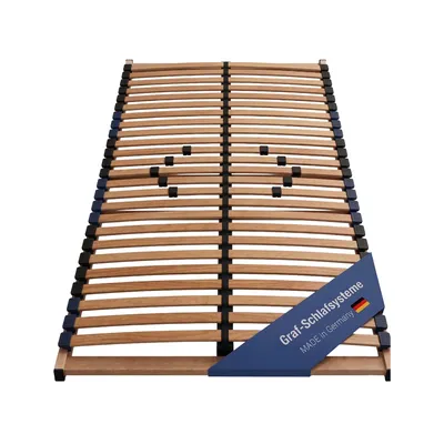 Produktbild von LEO COMFORT Lattenrost 7 Zonen 140x200 cm 28 Leisten mit 10 Schieber Mittelgurt Buche/Birke