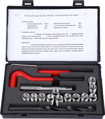 Produktbild von 17-teiliges Gewindeeinsatz-Set M12x1,5 Innengewinde-Reparaturzubehör-Sortiment