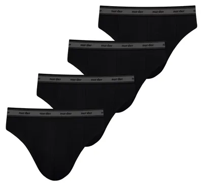 Produktbild von NUR DER Herren Slip 4-Pack Slip GOTS Organic Baumwolle - schwarz - Größe L