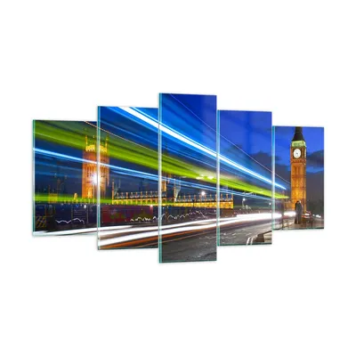 Produktbild von Bilder auf glas - London Parlamentsgebäude Big ben - 160x85cm - Glasbilder - Wandbilder - Kunstdruck - zum Aufhängen bereit - Wanddekoration aus Glas - Glas Bilder - Wandbild auf Glas - GEA160x85-1446