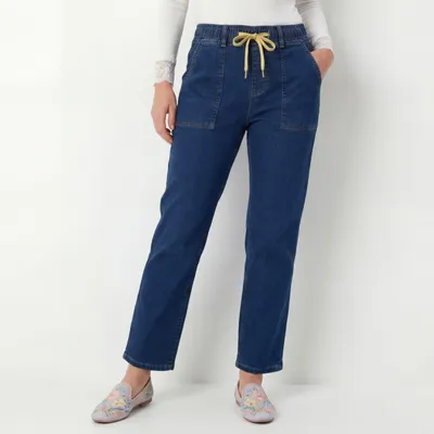 Produktbild von Stretch Jeans Straight Leg Schlupfjeans Bequeme Freizeithose 36-46 für Damen