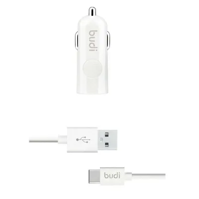 Immagine prodotto di Budi - 1 caricatore per auto USB con indicatore LED+cavo USB tipo C