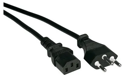 Immagine prodotto di VALUE Netzkabel T12 auf C13, schwarz, 0,8 m