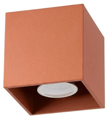 Immagine prodotto di Plafoniera QUAD 1 ocra rossa 1xGU10  10W alluminio 10x10x10cm Sollux Lighting