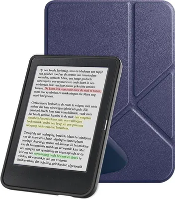 Immagine prodotto di Custodia blu scuro compatibile con Kobo Clara Color – Custodia protettiva – Trifold – Copertina per libro – Custodia per tablet – Blu – CHPN