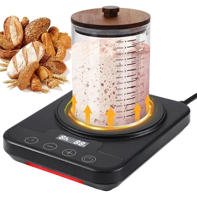 Produktbild von Sauerteig-Gärset mit Gär-und Isolierbox,Temperaturbereich21–49 °C,12-Stunden-Timer,1°C präzise Temperaturregelung,für Brotbacken,Sauerteig kann alles