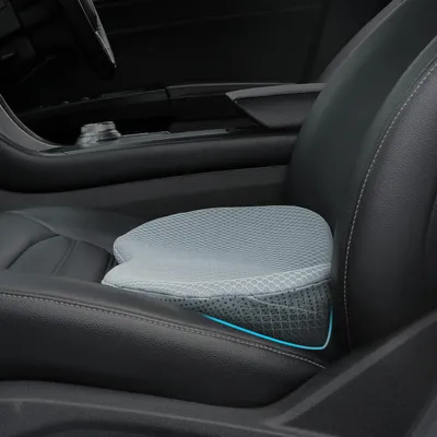 Produktbild von Ergonomisches Autositzkissen, Autositzkissen aus Memory-Schaum, Keilkissen für Autositze, unverzichtbare Reiseutensilien für Autofahrer (grau)