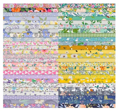 Obrázok produktu pre 50 kusov bavlnenej látky na šitie a patchwork