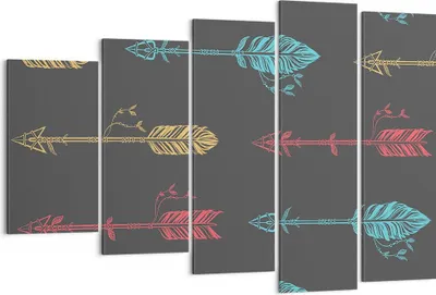Produktbild von Bild auf Leinwand - Leinwandbild - Pfeil Feder - 150x100cm - Wand Bild - Wanddeko - Wandbilder - Leinwanddruck - Bilder - Kunstdruck - Wanddekoration - Leinwand bilder - Wandkunst - EG150x100-3874