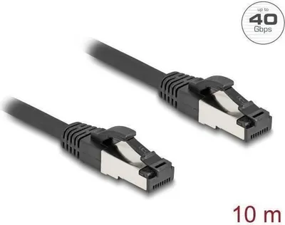 Image de DELOCK RJ45 Netzwerkkabel Cat.8.1 S/FTP 10m-40Gbps schwarz