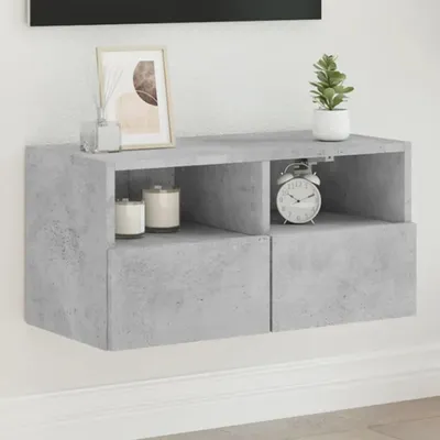 Produktbild von TV-Wandschrank Betongrau 60x30x30 cm Holzwerkstoff 836860