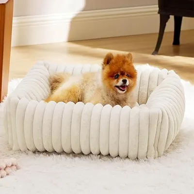 Immagine prodotto di Cuscino per divano a forma di gatto | Cuccia riscaldante lavabile per cani, adatta per interni (casa, balcone, soggiorno, camera da letto, pavimento) e esterni